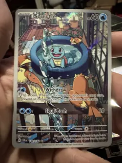 Pokemon TCG Squirtle 148/142 Stellar Crown - Holo, Illustration Rare, Full Art - Image 1