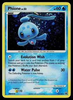 Pokemon Card - Phione Majestic Dawn 12/100 Holo Rare - Image 1