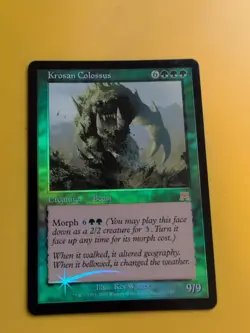 Krosan Colossus Onslaught. MTG Card. Old vintage FOIL. Shooting star. - Image 2