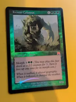 Krosan Colossus Onslaught. MTG Card. Old vintage FOIL. Shooting star. - Image 3