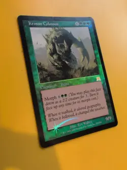 Krosan Colossus Onslaught. MTG Card. Old vintage FOIL. Shooting star. - Image 4