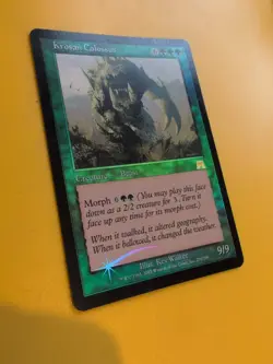 Krosan Colossus Onslaught. MTG Card. Old vintage FOIL. Shooting star. - Image 5