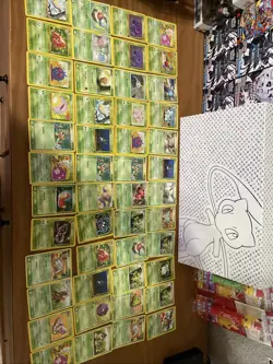 Vintage Grass Type Pokemon Cars Lot 84 Total Cards - Image 1