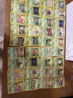 Vintage Grass Type Pokemon Cars Lot 84 Total Cards - Image 3