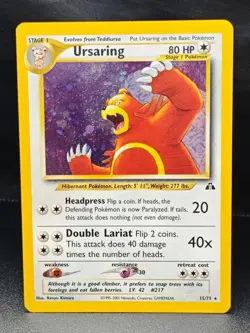 Pokemon Neo Discovery Ursaring 15/75 Holo Card Near Mint - Image 1