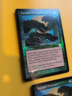 Kamahl's Summons x2 Sorcery Onslaught MTG Card. Old vintage FOIL. Shooting star. - Image 2