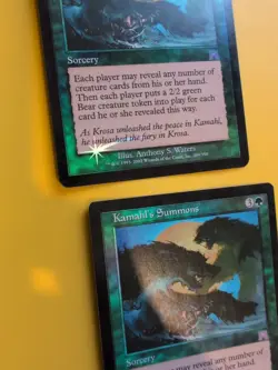 Kamahl's Summons x2 Sorcery Onslaught MTG Card. Old vintage FOIL. Shooting star. - Image 4