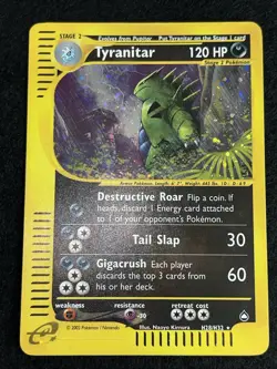 LP Tyranitar H28/H32 Aquapolis 2002 Holo E-Series Vintage Pokemon Card TCG - Image 3