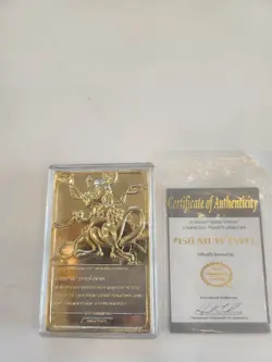 Pokemon #150 MEWTWO 23k Gold Plated Trading Card 1999 Burger King W CERT of AUTH - Image 2