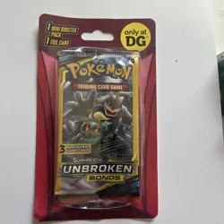Pokemon Sun & Moon Unbroken Bonds 3 Card Booster Pack NEW SEALED w/ 1 Foil Card - Image 1