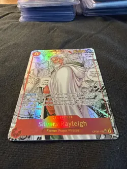One Piece Silvers Rayleigh Parallel Manga Card OP08-118 Two Legends Foil - Image 2
