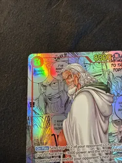 One Piece Silvers Rayleigh Parallel Manga Card OP08-118 Two Legends Foil - Image 4