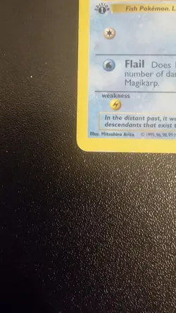 Magikarp Base Set 35/102 1st Edition Shadowless Pokemon TCG Card MP - Image 2