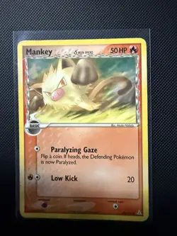 Mankey Delta Species 70/110 Holon Phantoms Regular Pokemon TCG Card English LP - Image 1