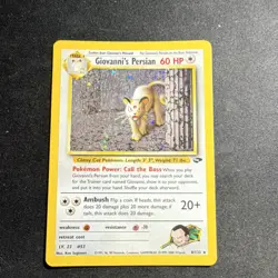 Pokemon Giovanni's Persian Holo Rare 60HP Gym Challenge 8/132 English Card 2000 - Image 1