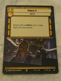 STAR WARS UNLIMITED JTL PUNCH IT Hyperspace Card NM - Image 1