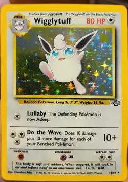 Pokemon Card - Wigglytuff Jungle 16/64 Holo Unlimited Holo Rare LP/MP - Image 1