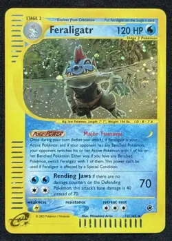 Feraligatr 12/165 Holo Rare Expedition Pokemon Card - Perfect Swirl! CLEAN! 🍭 - Image 1