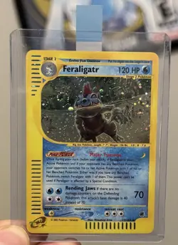 Feraligatr 12/165 Holo Rare Expedition Pokemon Card - Perfect Swirl! CLEAN! 🍭 - Image 3