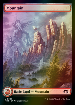 MTG Mountain (307) Full Art Foil ** Modern Horizons 3 ** English (NM) - Image 1