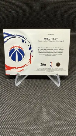 WILL RILEY 2025-26 TOPPS FLAGSHIP - GENERATION NOW INSERT HOLO ROOKIE WIZARDS RC - Image 4