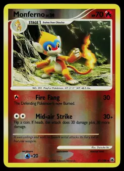Pokemon Card - Monferno Majestic Dawn 41/100 Reverse Holo - Image 1