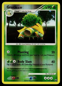 Pokemon Card - Grotle Majestic Dawn 37/100 Uncommon Reverse Holo - Image 1