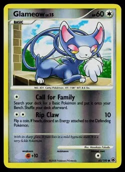 Pokemon Card - Glameow Majestic Dawn 65/100 Common Reverse Holo - Image 1