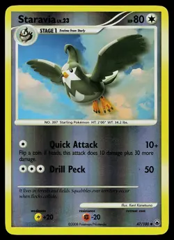 Pokemon Card - Staravia Majestic Dawn 47/100 Uncommon Reverse Holo - Image 1
