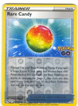 Rare Candy Reverse Holo Uncommon Pokemon GO 069/078 NM - Image 1