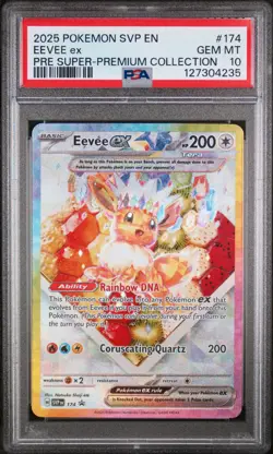 PSA 10 GEM Mint Eevee ex SVP174 Black Star Promo - Pokemon SV8.5 PRE SPC - Image 1