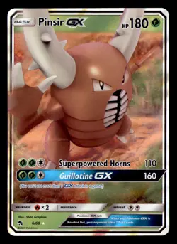 PINSIR GX 6/68 HOLO GX RARE HIDDEN FATES POKEMON TCG NM - Image 1