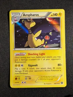 Pokemon Ampharos 40/114 Holo Rare XY Steam Siege NM - Image 1