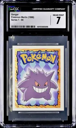 Pokemon Topps Merlin Series 1 Gengar Pikachu Lot CGC 7 NM 😈🔥 - Image 2