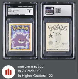 Pokemon Topps Merlin Series 1 Gengar Pikachu Lot CGC 7 NM 😈🔥 - Image 4