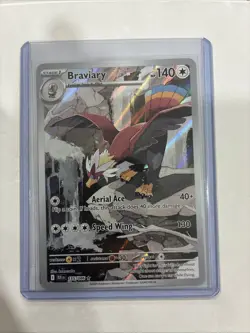 Braviary Black Bolt Illustration Rare Pokemon TCG 155/086 Full Art Holo IR - Image 1