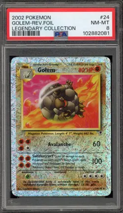 Pokemon Golem Legendary Coll. Reverse Holo Rare #24 PSA 8 - Image 1