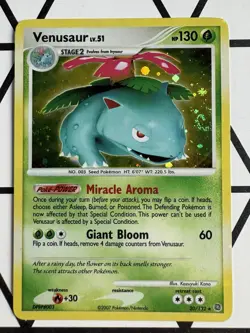 VENUSAUR HOLO 20/132 DIAMOND AND PEARL: SECRET WONDERS LP POKEMON - Image 1