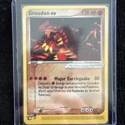 Pokemon TCG Groudon EX Black Star Promo 002 E-Reader DMG - Image 1