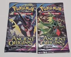 2015 Pokemon XY Ancient Origins 2 Booster Packs New/Factory Sealed - Image 1