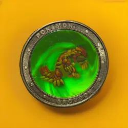 2003 Nintendo Pokemon Ruby Limited Edition Gameboy GROUDON Holo Collector Coin - Image 1