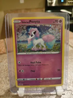 Pokemon TCG Galarian Ponyta SWSH013 Black Star Promo Cosmos Holo Foil (LP) - Image 1