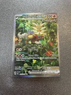 Pokemon TCG Gouging Fire EX Scarlet Violet Temporal Forces 204/162 Holo - Image 1