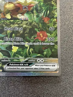 Pokemon TCG Gouging Fire EX Scarlet Violet Temporal Forces 204/162 Holo - Image 3