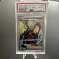 2025 POKEMON DESTINED RIVALS ULTRA RARE TEAM ROCKET'S PETREL 226 PSA 10 - Image 1