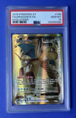 2016 Pokemon XY FA/Dragonite Ex Evolutions #106 PSA 10 GEM MT - Image 1