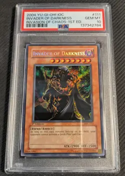 Yugioh Invader of Darkness IOC-111 1st Edition Secret Rare PSA 10 Gem Mint! - Image 1