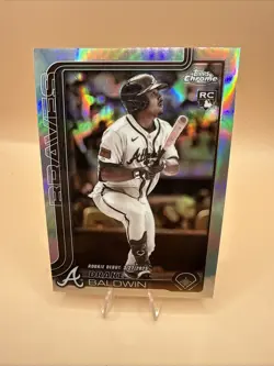 Drake Baldwin 2025 Topps Chrome Update Sepia Refractor Rookie Card RC SP Braves - Image 1
