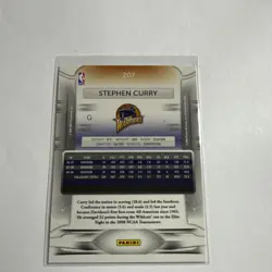 Stephen Curry Panini Prestige 2009-10 Rookie Card #207 Warriors NBA - Image 2