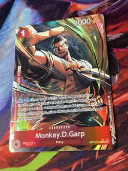 One Piece Carrying On His Will Monkey.D.Garp OP13-016 Alt Art Rare NM - Image 3